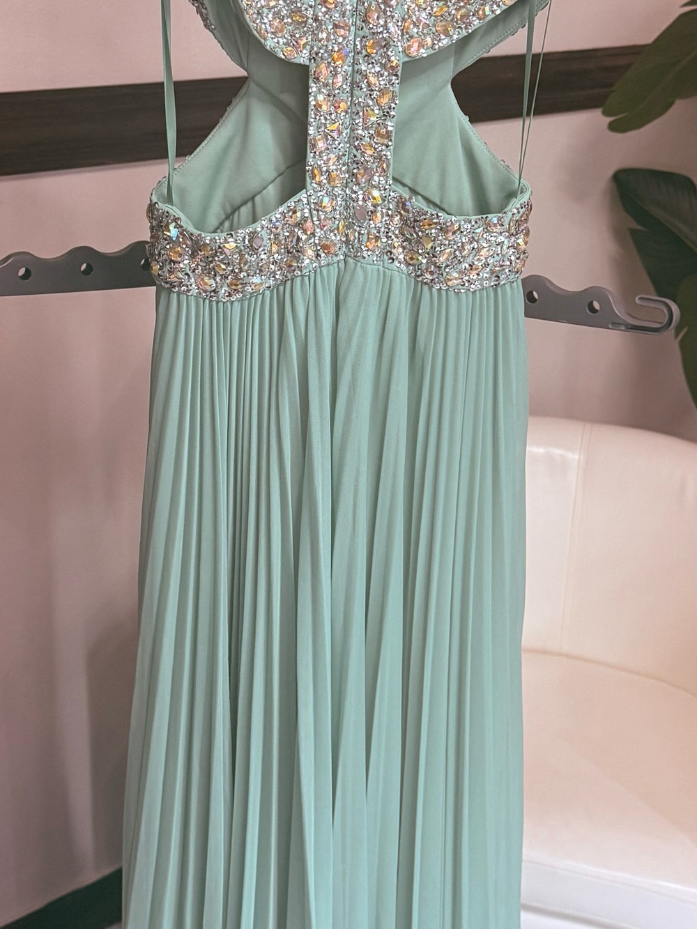 Betsy & Adam Mint Green Jeweled Formal Gown for Girls